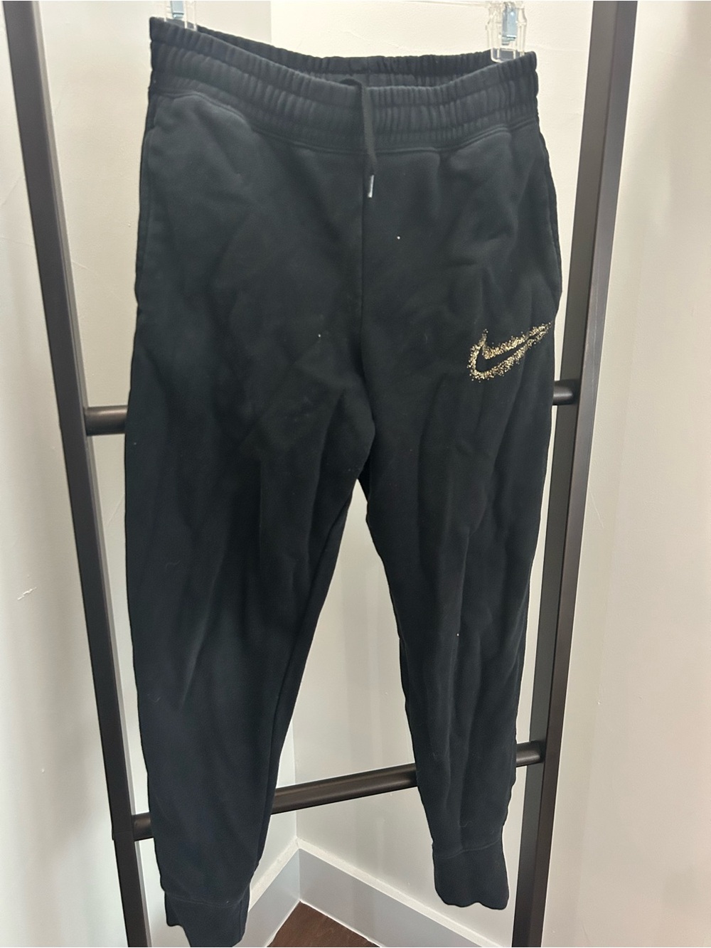 Nike Black Sweatpants with White Label